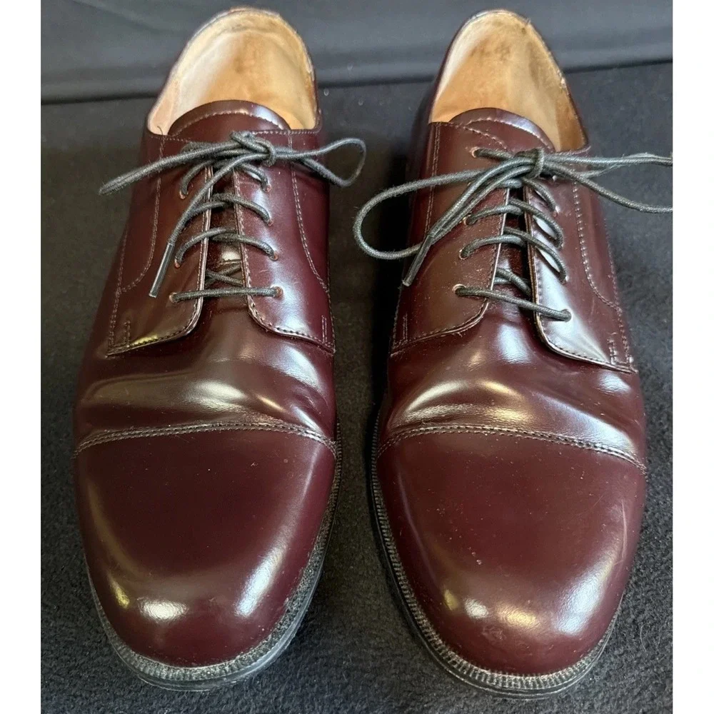 Bostonian Classics First Flex Burgundy Leather Dress Shoes Mens Size 10